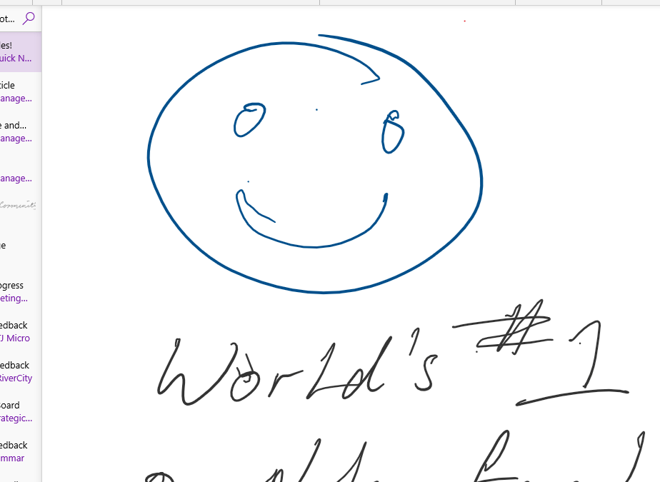 Keeping up with One Note